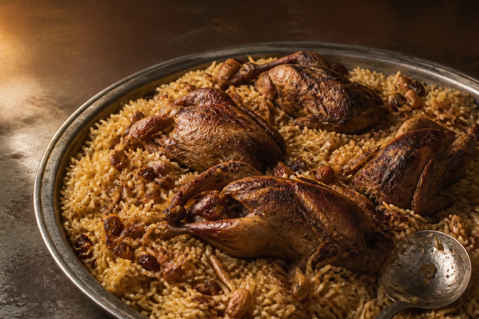 Quail served with rice